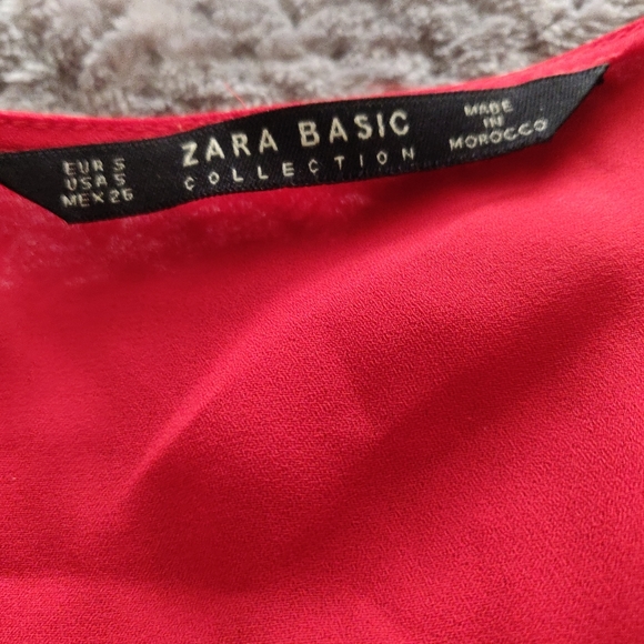 Zara Romantic Red Blouse - Picture 5 of 6
